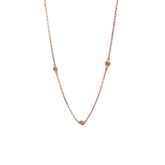 14k Rose Gold .50ct G SI1 Round Diamonds by the Yard Necklace